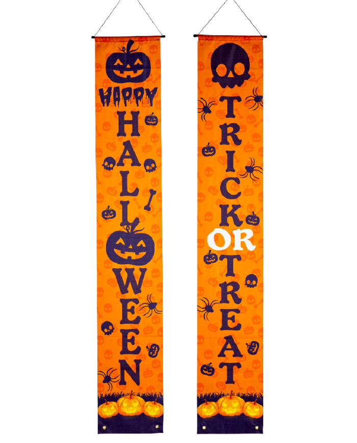 2 happy Halloween banners h. 180 x l.cm. 30, in pbh