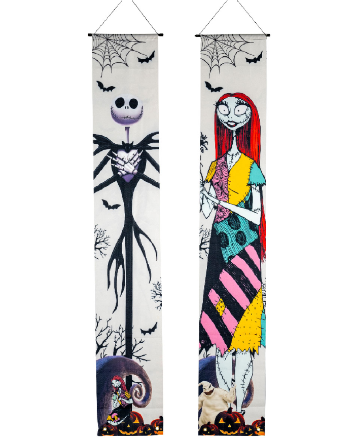 2 Banner aus Stoff Nbxmas H. ca. 180 cm x L. ca. 30 cm in Beutel mit Aufhänger