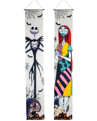 2 nbxmas banners in fabric h.cm. 180 x l.cm.30 in pbh