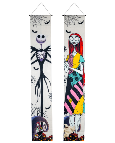 2 Banner aus Stoff Nbxmas H. ca. 180 cm x L. ca. 30 cm in Beutel mit Aufhänger