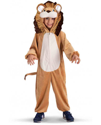 Costume da leone per bambino, si compone di una tuta intera in