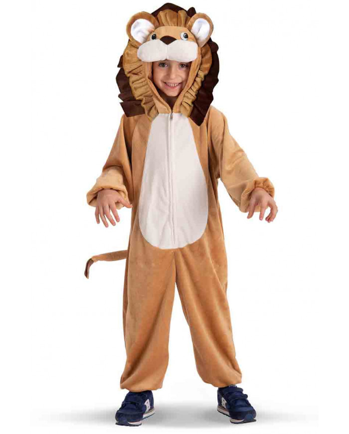 Costume da leone per bambino, si compone di una tuta intera in