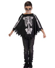Poncho de esqueleto de jersey, talla única, de unos 55 cm de longitud en bolsa con percha