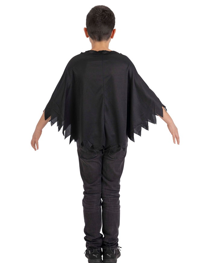 Poncho kleines Skelett aus Jersey Einheitsgröße L. ca. 55 cm in Beutel mit Haken