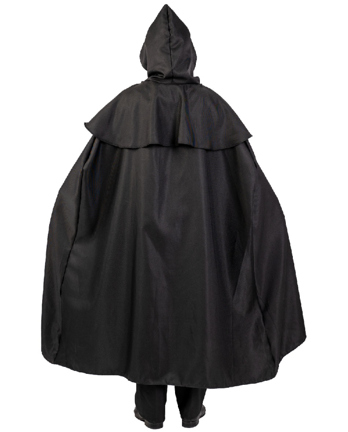 Plague doctor canvas cape w/hood l.cm. 130 in bag w/hook