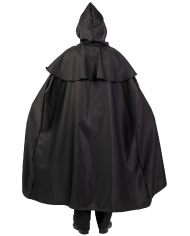 Plague doctor canvas cape w/hood l.cm. 130 in bag w/hook