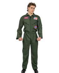 Aviator jumpsuit costume only size (m/l) in bag w/hook