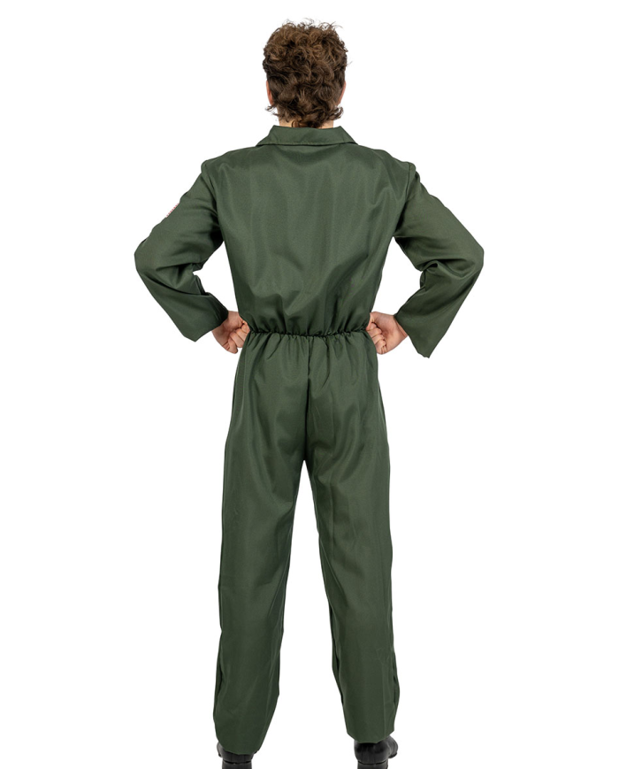 Aviator jumpsuit costume only size (m/l) in bag w/hook