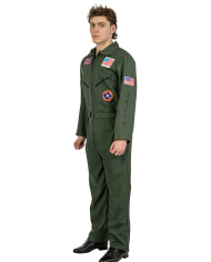 Aviator jumpsuit costume only size (m/l) in bag w/hook