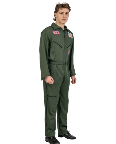 Aviator jumpsuit costume only size (m/l) in bag w/hook