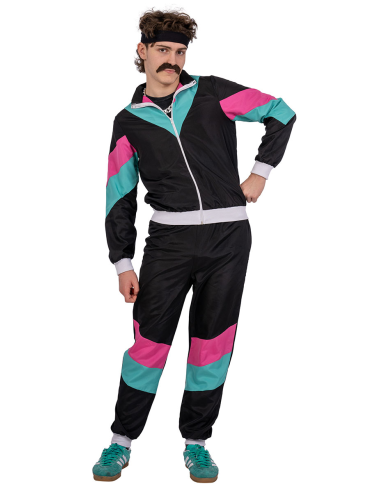 80s and 90s disco dance jumpsuit costume one size (m/l) in bag w/hook