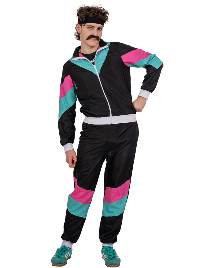 80s and 90s disco dance jumpsuit costume one size (m/l) in bag w/hook