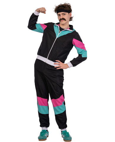 80s and 90s disco dance jumpsuit costume one size (m/l) in bag w/hook