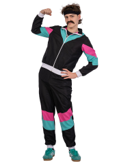 Disfraz mono disco años 80 y 90 talla única (M/L) en bolsa con percha