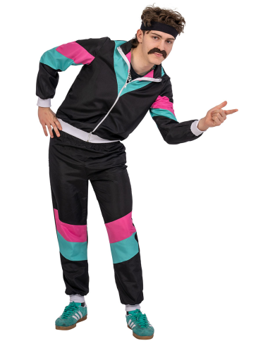 80s and 90s disco dance jumpsuit costume one size (m/l) in bag w/hook