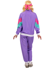 Disfraz mono morado disco años 80 y 90 talla única (S/L) en bolsa con percha