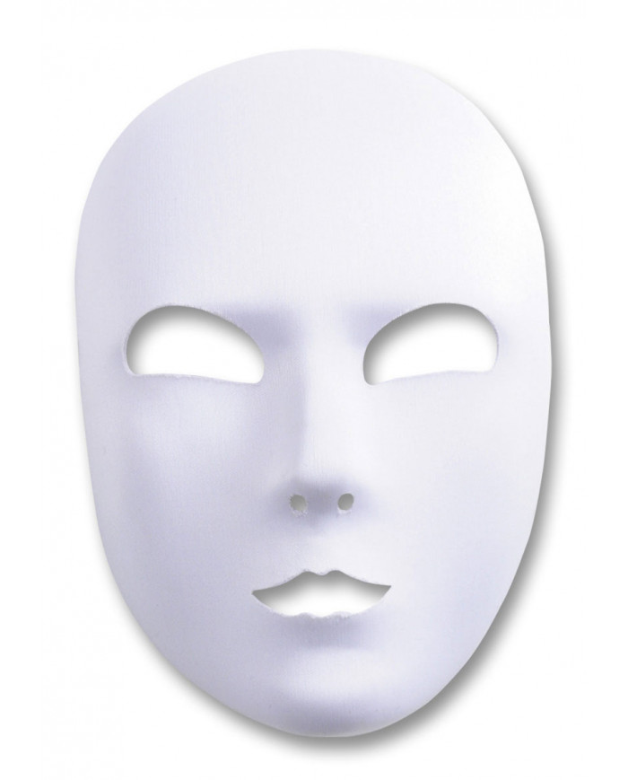 White fabric mask ideal for any kind of disguise, infact it