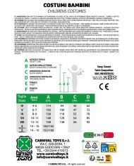 Mantello corsaro in taffetas l.cm.60 circa in busta con gancio