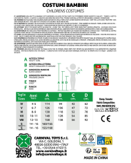 Capa de diablillo de paÃ±o de unos 65 cm de largo en bolsa con gancho