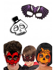 Demi-masque en tissu modÃ¨les assortis dans une pochette avec carte