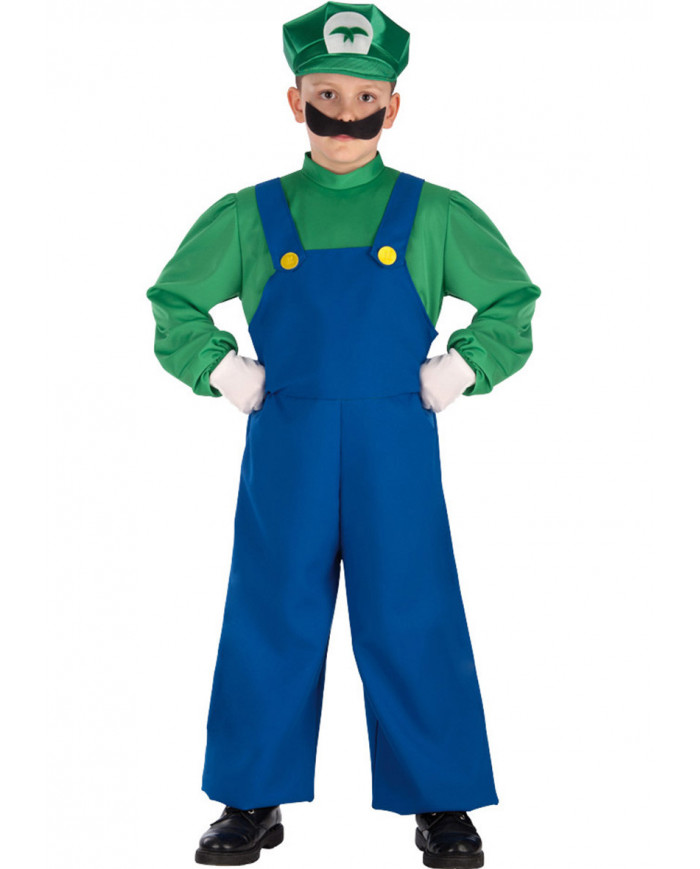 Fabric overall with hat and mustache