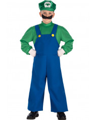 Fabric overall with hat and mustache