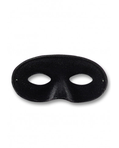 Demi-masque de daim de taille moyenne noir avec Ã©tiquette volante /
