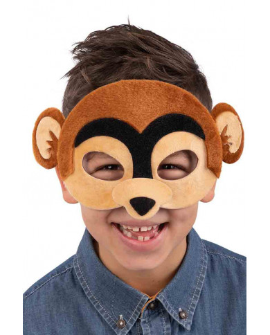 Nice little monkey mask made of brown velvet. Ideal for
