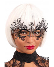 Elegant black metal mask decorated with rhinestones. Ideal for