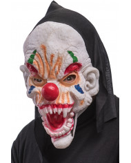 Soft pvc mask with red nose and clown make-up, but monster's