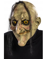 Latex mask with old man's face full of wrinkles and wrinkles