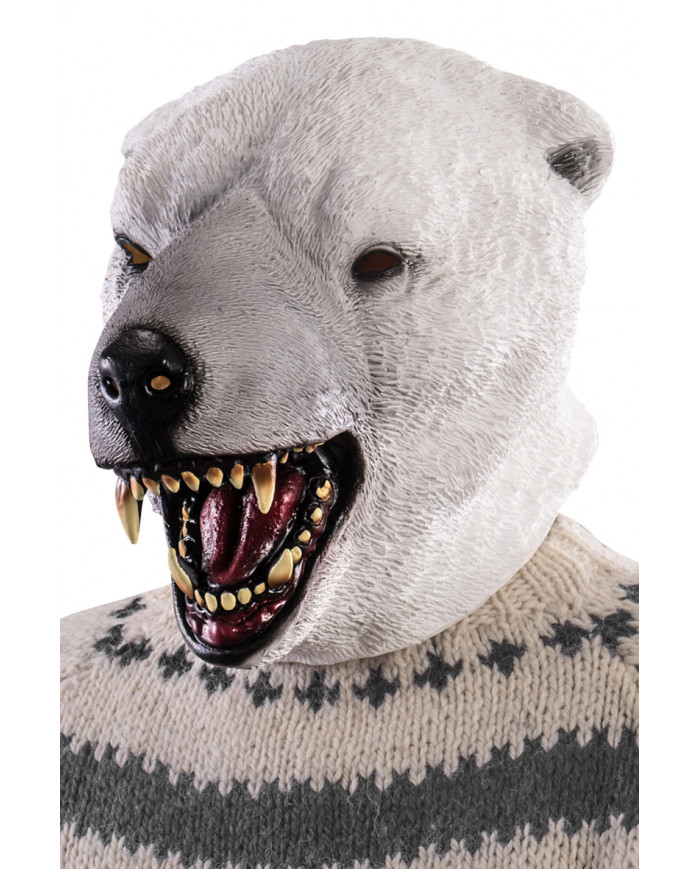 Latex animal mask, realistic and with aggressive expression, it