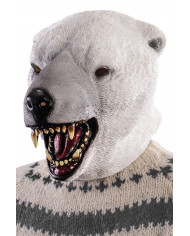 Latex animal mask, realistic and with aggressive expression, it