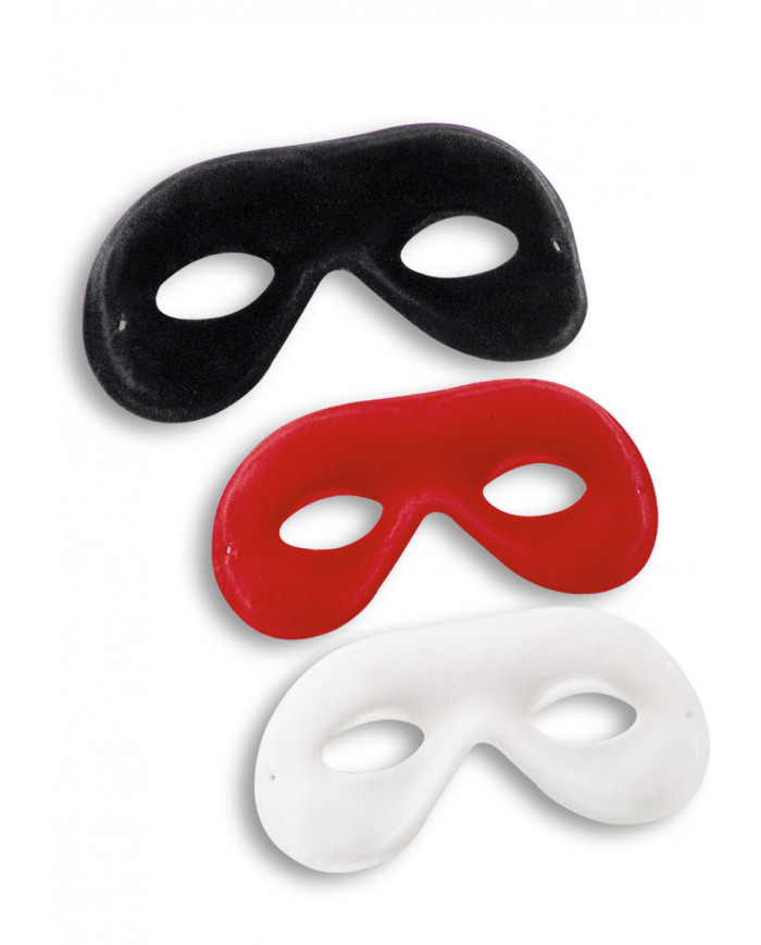 Antifaz de ante de colores surtidos con etiqueta colgante/etiqueta