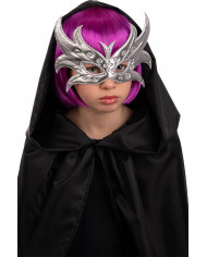 Butterfly in silver metallic fabric. Imaginative and shiny