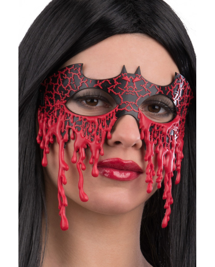 Bloody bat chinless mask in soft plastic for an ideal horror