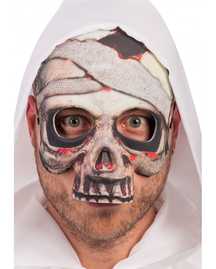 Half Face Skull Mask In Fabric On Header