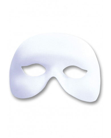 Maschera farfalla, adulto, in tessuto bianco, adatta ad ogni