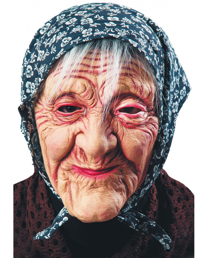 Maschera da Befana, da adulto, realizzata in lattice con