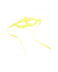 Chinless mask in macram?Ã¶ fabric to frame your look with a fluo