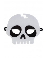 Chinless mask in felt in the shape of a skull, for a simple and