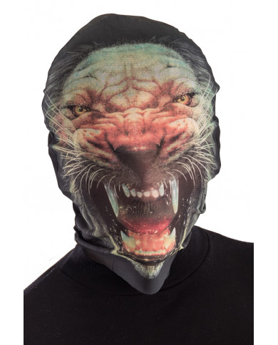 Lion mask in breathable stretch fabric that covers the whole