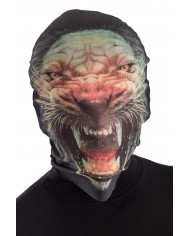 Lion mask in breathable stretch fabric that covers the whole