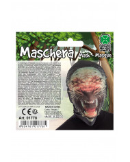 Lion mask in breathable stretch fabric that covers the whole