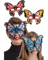 Chinless butterfly masks in fabric in assorted colors. For a