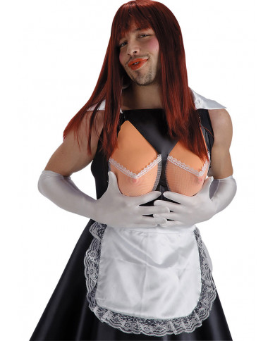 Seno della cameriera, realizzato in gomma morbida, riproduce un