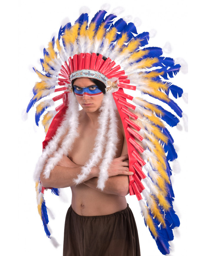 Beautiful feather diadem for a night of magic rites and