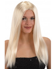Blonde long straight wig suitable for Carnival, or for any