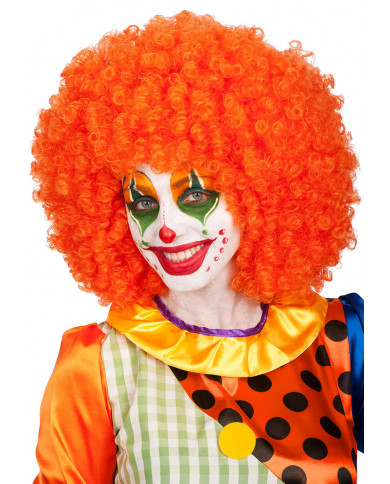 Parrucca super ricciolona arancione, peso gr.190, realizzata in