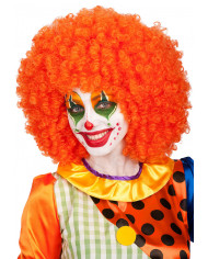 Parrucca super ricciolona arancione, peso gr.190, realizzata in